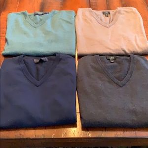 Lot of 4 JCrew Merino Wool Sweaters